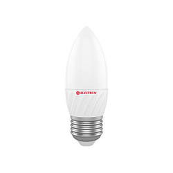 LED лампа E27 Electrum свеча 6W(520Lm) PA LC-12  2700K АЛЮМОПЛАСТИКОВЫЙ КОРП. A-LC-0726
