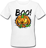 Женская футболка Halloween - Boo! (белая)