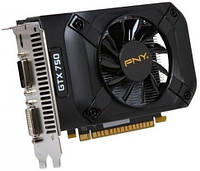 PNY GeForce GTX 750 1Gb/GDDR5/128bit/DVI/miniHDMI