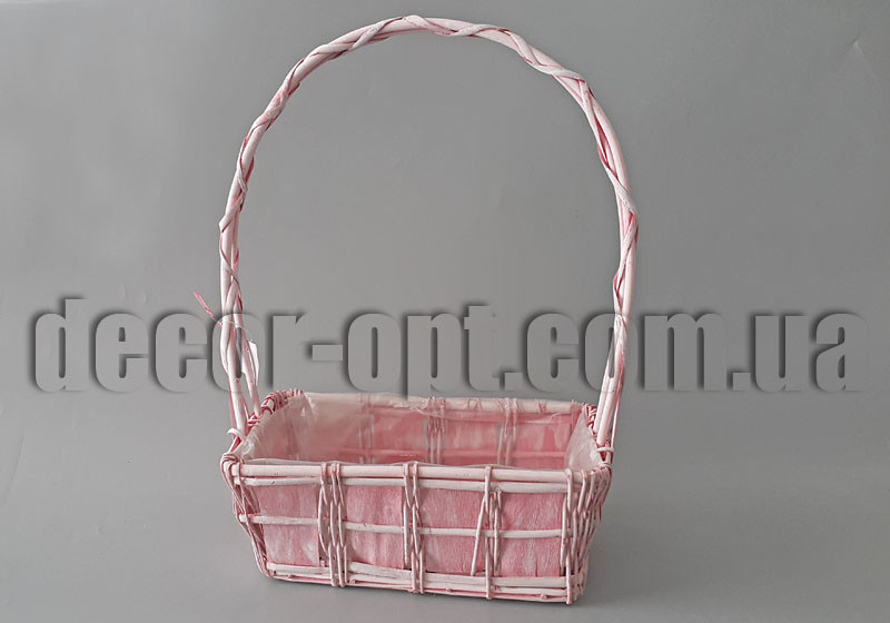 Пастельний рожевий квадратний кошик YM-87420