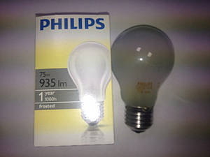 Лампа Філіпс 75вт матова Philips 75w frosted