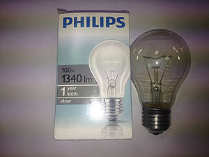 Лампа розжарювання PHILIPS 100w a 55 e27 прозора