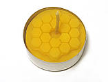 Чайні еко-свічки з бджолиного воску Tea Lights Candles, воскові свічки в гільзі, фото 4