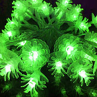 Світлодіодна гірлянда Шишка. Колір Зелений 10 метрів 100 лампочок