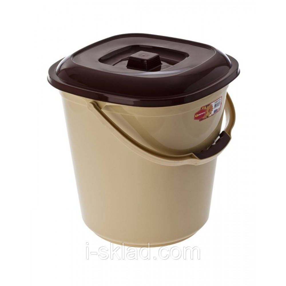 Відро з кришкою Senyayla Smart 20 л №4 3065 Бежевый
