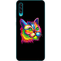 Силіконовий чохол з малюнком для Samsung A30s Galaxy A307F Яскравий кіт