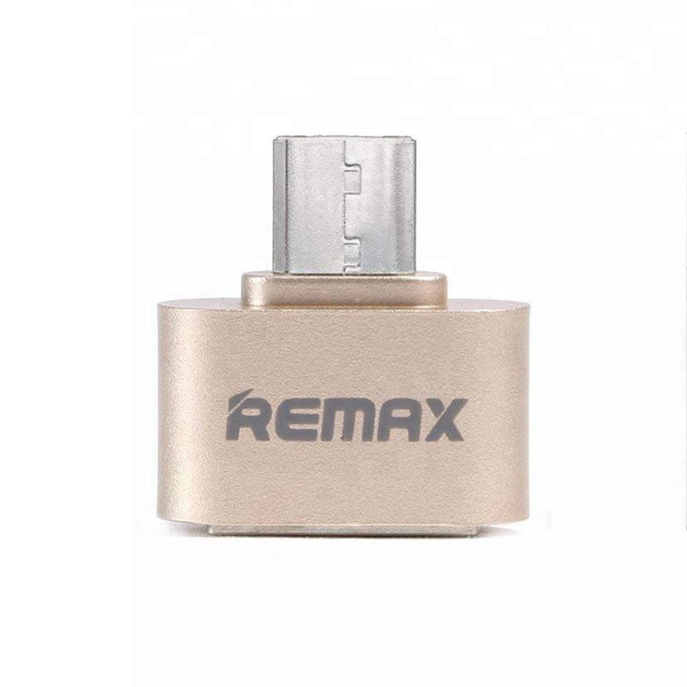 Адаптер Otg для MicroUSB роз'єм під'єднання до телефона флешок, мишок Remax метал, фото 1
