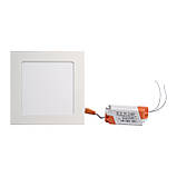 Світильник точковий врізний ЄВРОСВЕТ 9 Вт квадрат LED-S-150-9 6400 К, фото 4