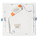 Світильник точковий врізний ЄВРОСВЕТ 18 Вт квадрат LED-S-225-18 4200К, фото 4