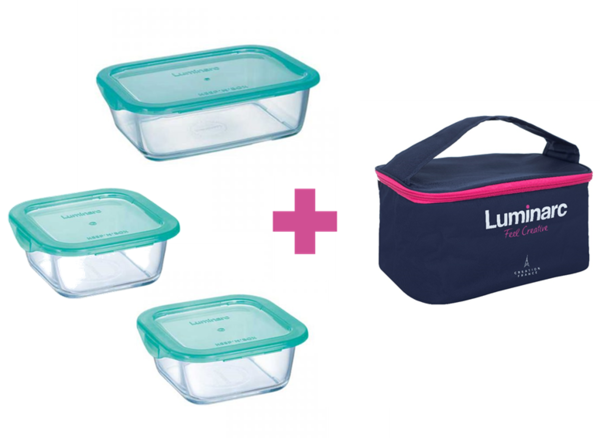 Набір контейнерів із сумкою LUMINARC KEEP'N BOX 3 шт P8001