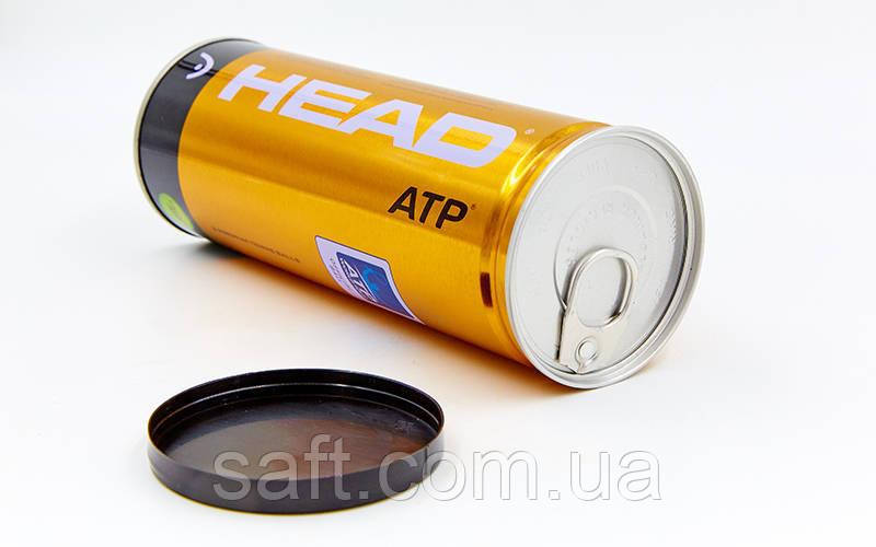 Мяч для большого тенниса HEAD (3шт) ATP METAL CAN (в вакуумной упаковке) - фото 2 - id-p1057464398