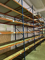 Складаний стелаж-бу. Поличний стелаж бу. Стелаж для складаного блока.