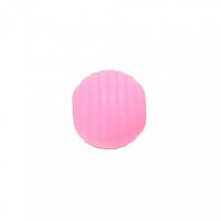 Волнистая 15мм (розовая) круглая, силиконовая бусина