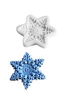 Молд силиконовый для айсинга и мастики Снежинка Новогодняя 9,0 см