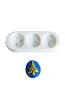 Молд силіконовий для айсингу та мастики Новорічна асорті 11,0 см, 4,8 см