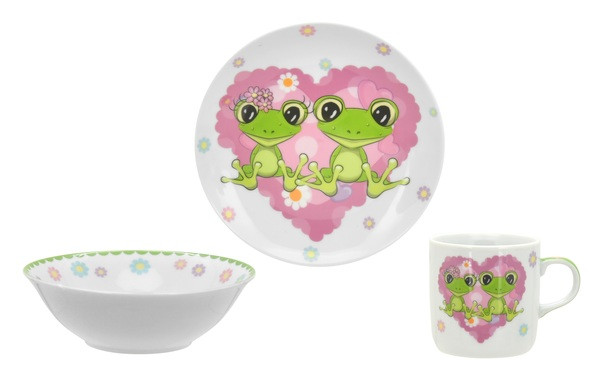 Дитячий набір посуду LIMITED EDITION HAPPY FROGS 3 предмети C556