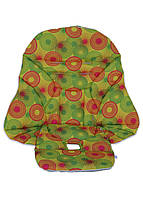 Чохол DavLu до стільчика для годування Peg Perego Siesta Круги на жовтому (Ch-503)