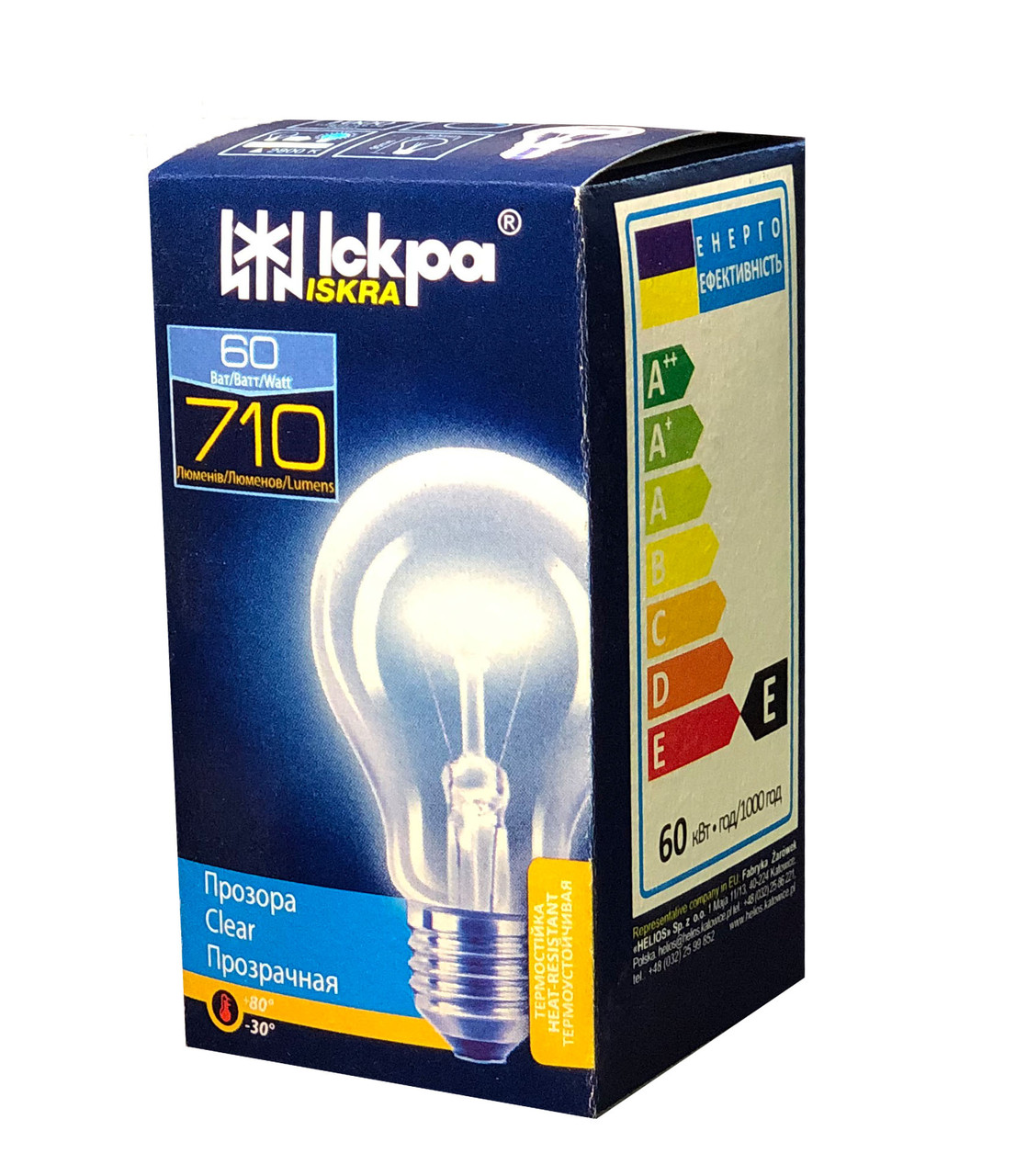 Лампа накаливания 60 Ватт, Е27 Колба А50 от ТОО «Укрпромсвит» — 668715055