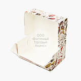 Упаковка для зефіру і еклерів - Акварель квіти - 180х120х80 мм, фото 2