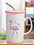 Чашка з кришкою та трубочкою Flamingo 350 мл , фото 3