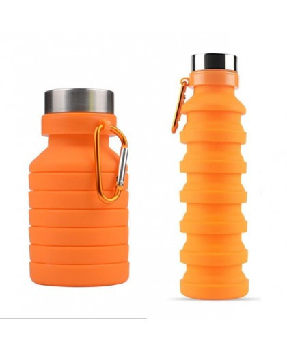 Складана силіконова пляшка LUX Bottle 550 мл легка та компактна для подорожей, фото 1