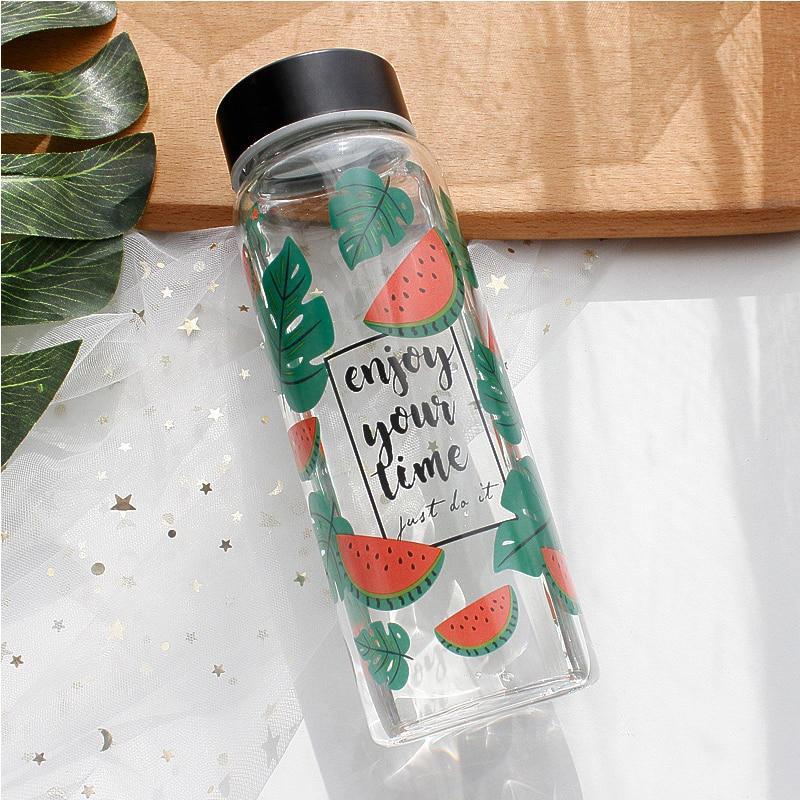 Пляшка для води кавун/ананас герметична пляшка для напоїв, фото 1