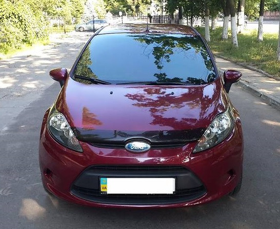 Дефлектор капота (мухобойка) FORD FIESTA 2008-2013 (форд фиеста) - фото 1 - id-p74604029