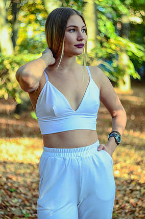 Стильний топ виробництва Україна. Колір білий, фото 1