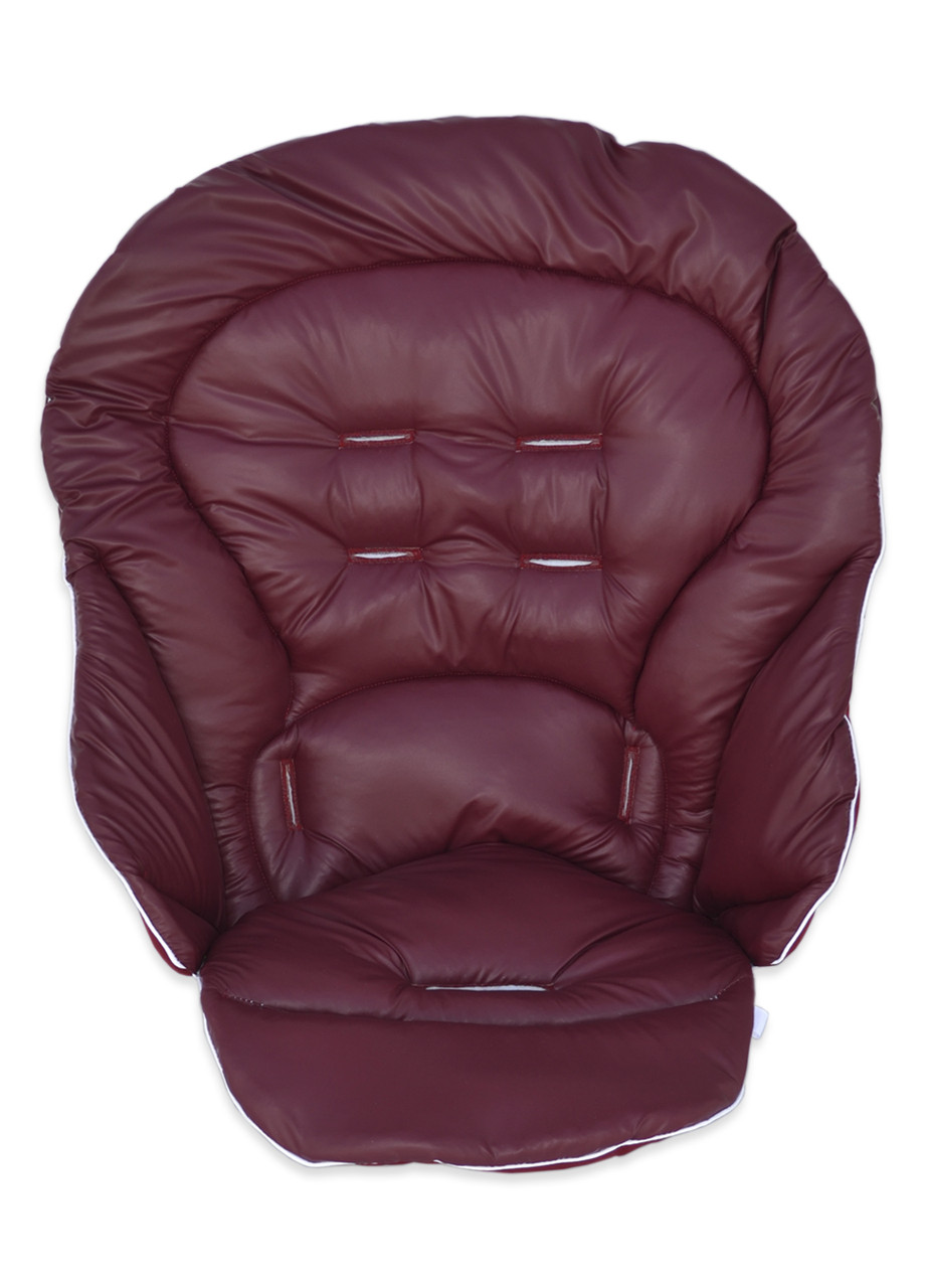 Чохол DavLu до стільчика для годування Chicco Polly Magic 3 в 1 бордовий під екошкіру (Ch-ob-201)