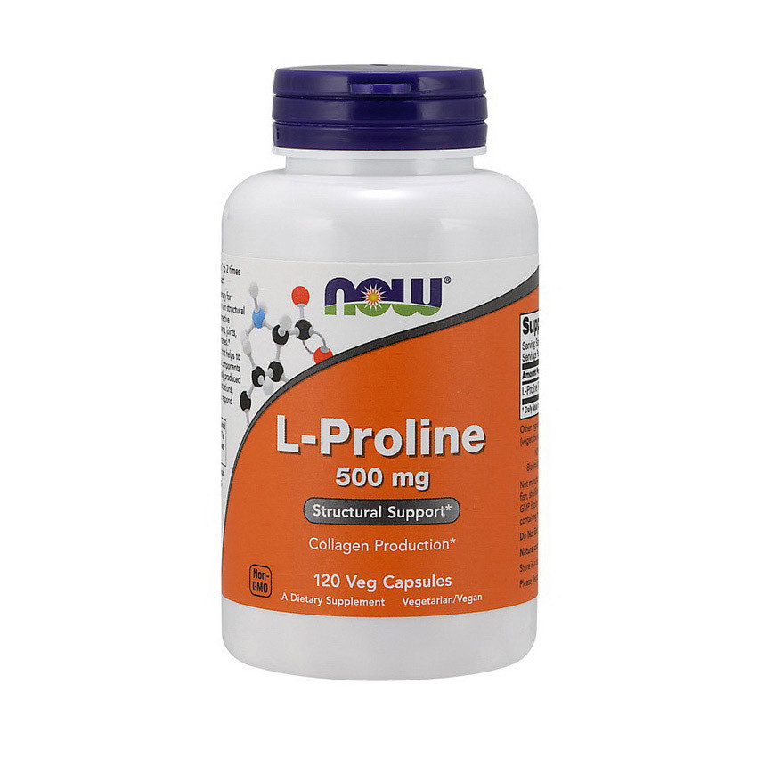 Now Foods L-Proline 500 mg 120 veg caps
