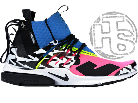 Чоловічі кросівки Nike Air Presto Mid Acronym Racer Pink/Black-Blue AH7832-600, фото 1