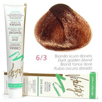6/3 Фарба для волосся з екстрактами трав vitality's Collection – Золотистий темний блондин, 100 мл