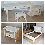 Ліжко двоспальне з масиву дерева, фото 9