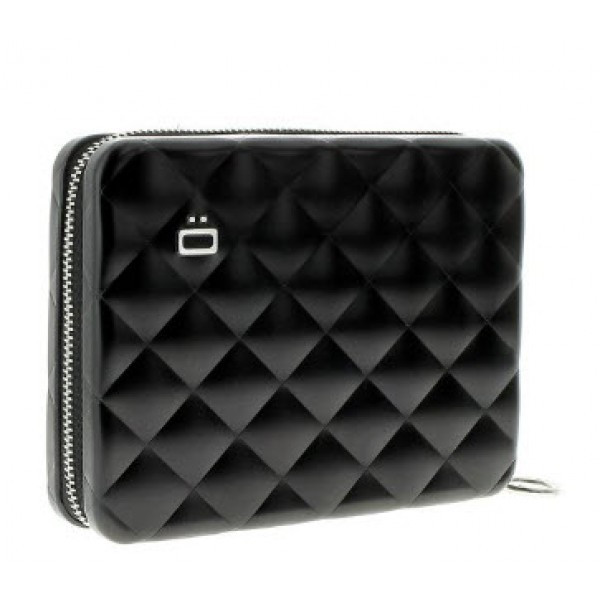 Гаманець на блискавці OGON Quilted Passport, чорний