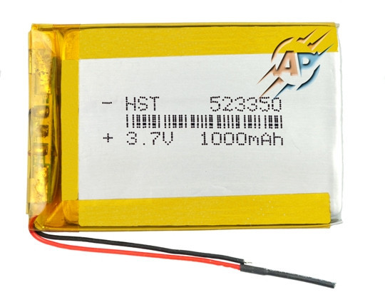 Акумулятор літій-полімерний 1000mAh, 3.7 v 503450 для навігаторів та реєстраторів