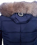 Зимова підліткова куртка,темно-синя, 38-44, фото 9
