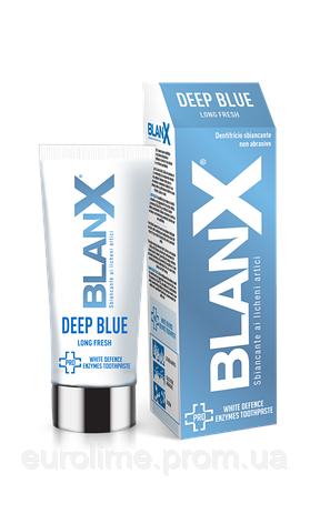 Зубна паста Blanx Pro Deep Blue з ензимами природно вибілює зуби 75 мл, фото 2