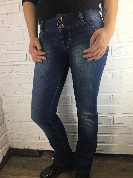 Джинси жіночі класичні 012376 сині 26