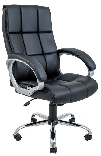 Комп'ютерне крісло офісне Richman Арізона чорне хрестовина-хром механізм гойдання-М1, фото 1