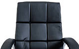 Комп'ютерне крісло офісне Richman Арізона чорне хрестовина-хром механізм гойдання-М1, фото 5