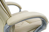 Офісне крісло керівника Richman Каліфорнія хром-опора коліщатка кожзам-бежевого кольору, фото 5