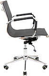 Офісне крісло Richman Кельн-LB хром чорне невисока спинка-сітка, фото 3