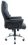 Крісло керівника офісне Конгрес Richman хром шкірозамінник чорний, фото 5