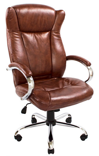 Офісне крісло Сенатор Richman Хром М-2 кожзам коричневий