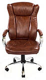 Офісне крісло Сенатор Richman Хром М-2 кожзам коричневий, фото 4