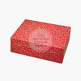 Упаковка для 4 кексів і мафінів — Новорічна червона — 160х160х80 мм, фото 3