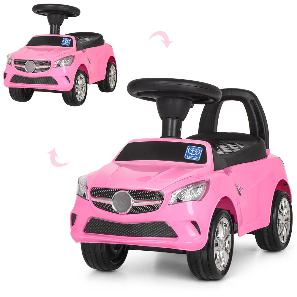 Машинка каталка-толокар Mercedes Bambi M 3147C Мерседес, Рожевий