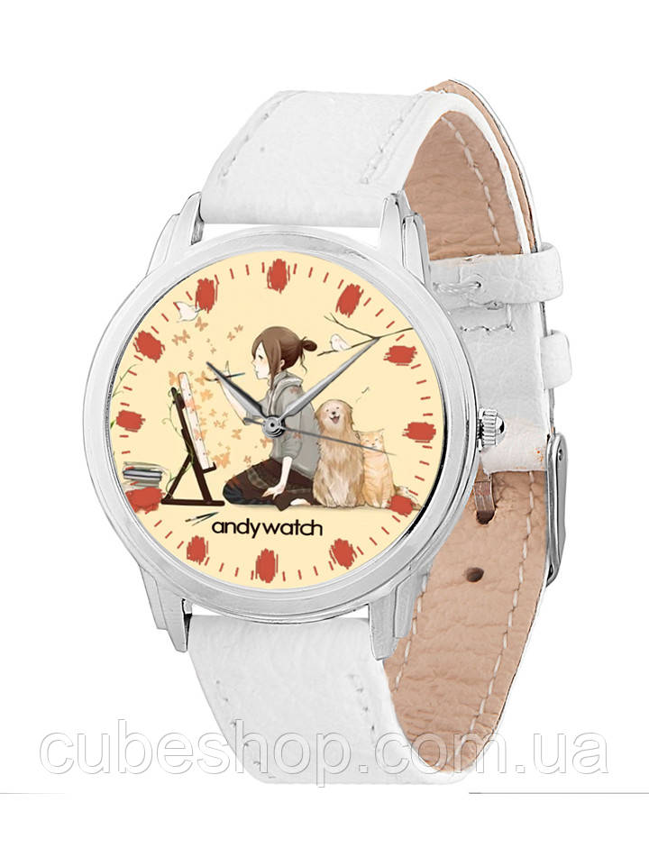 Женские наручные часы "Рисующая девушка" - фото 1 - id-p1057706163