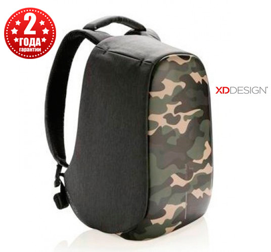 Рюкзак протикрадій міської XD Design Bobby Compact 14", Camouflage Green (P705.657), фото 1
