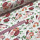 Бавовняна тканина польська, птиці на трояндах на світло-рожевому (0131), фото 2